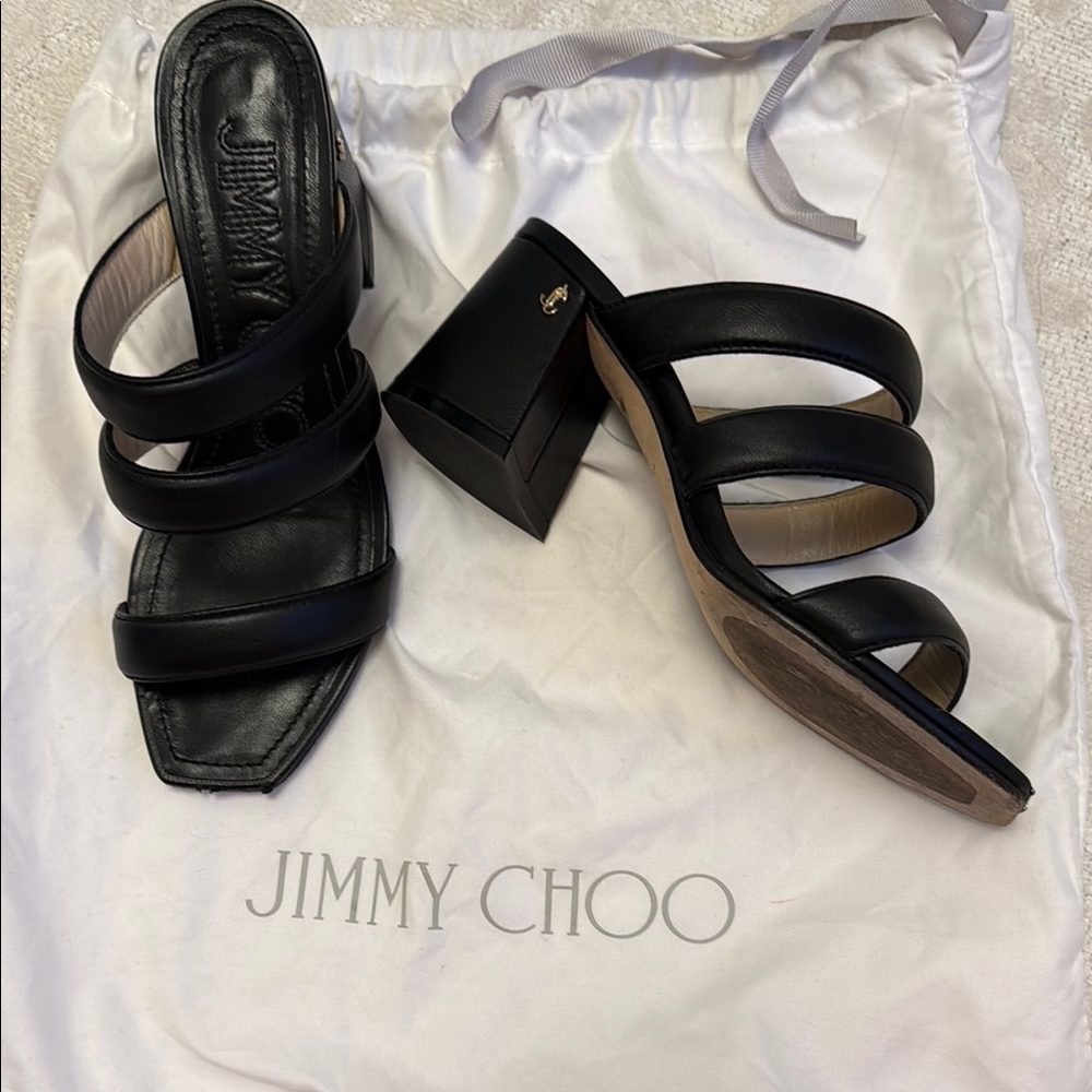 Jimmy Choo Black Heels Sleek Design
